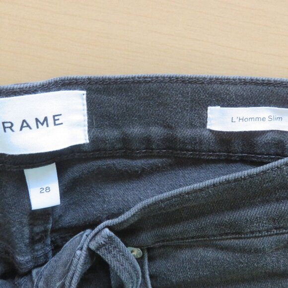 Frame Denim L'Homme Slim-Noir Men's 28, Mid Rise/Slim Straight Leg Jeans, NWOT - Picture 9 of 10